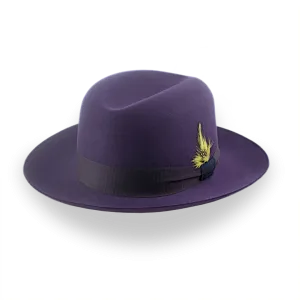 Dark Purple Fur Felt Fedora For Men | The Tobin