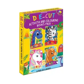 Dreamland Publications Die-cut Activity And Colouring Books Pack- A Pack of 4 Books