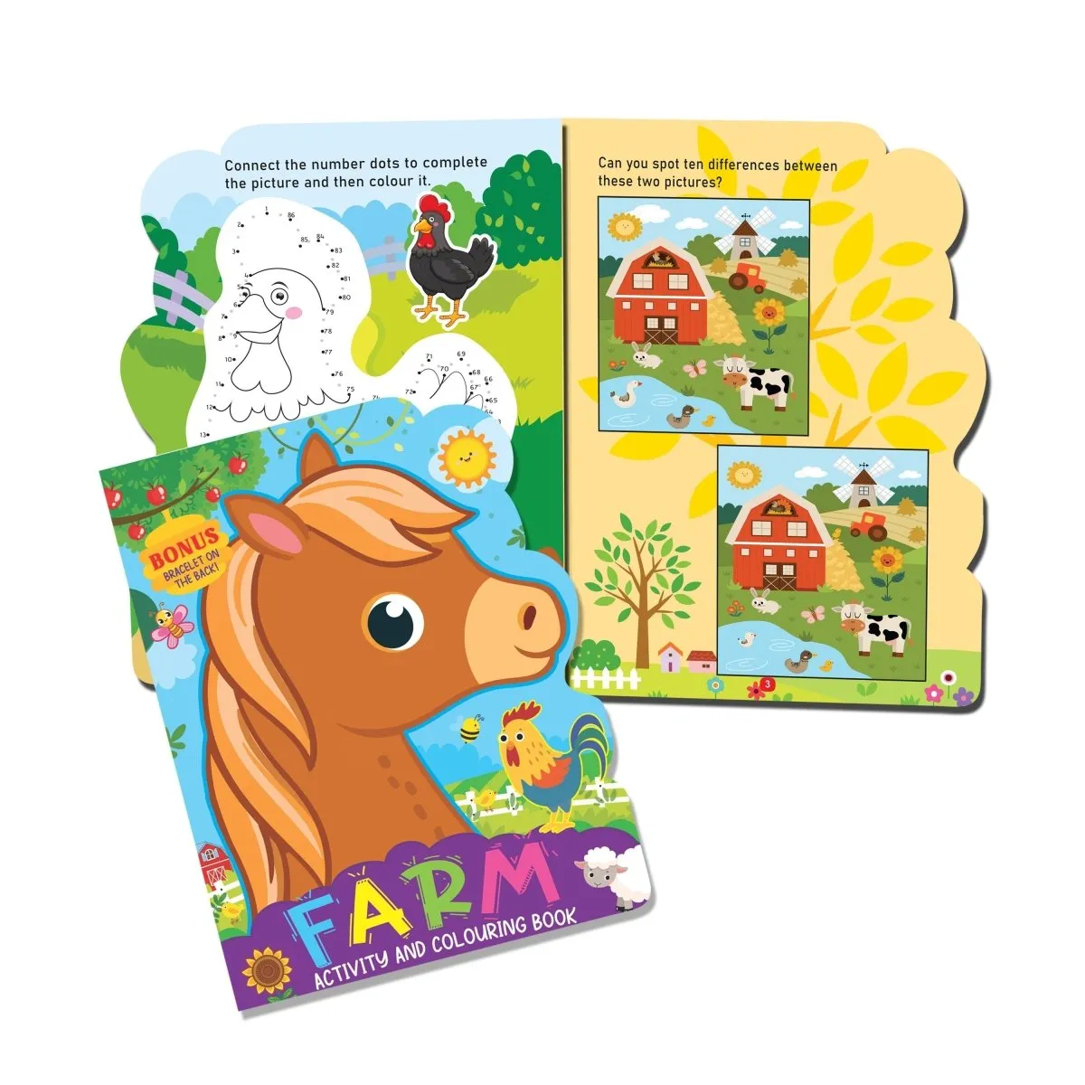 Dreamland Publications Die-cut Activity And Colouring Books Pack- A Pack of 4 Books