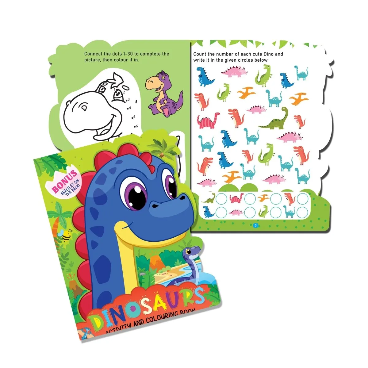 Dreamland Publications Die-cut Activity And Colouring Books Pack- A Pack of 4 Books