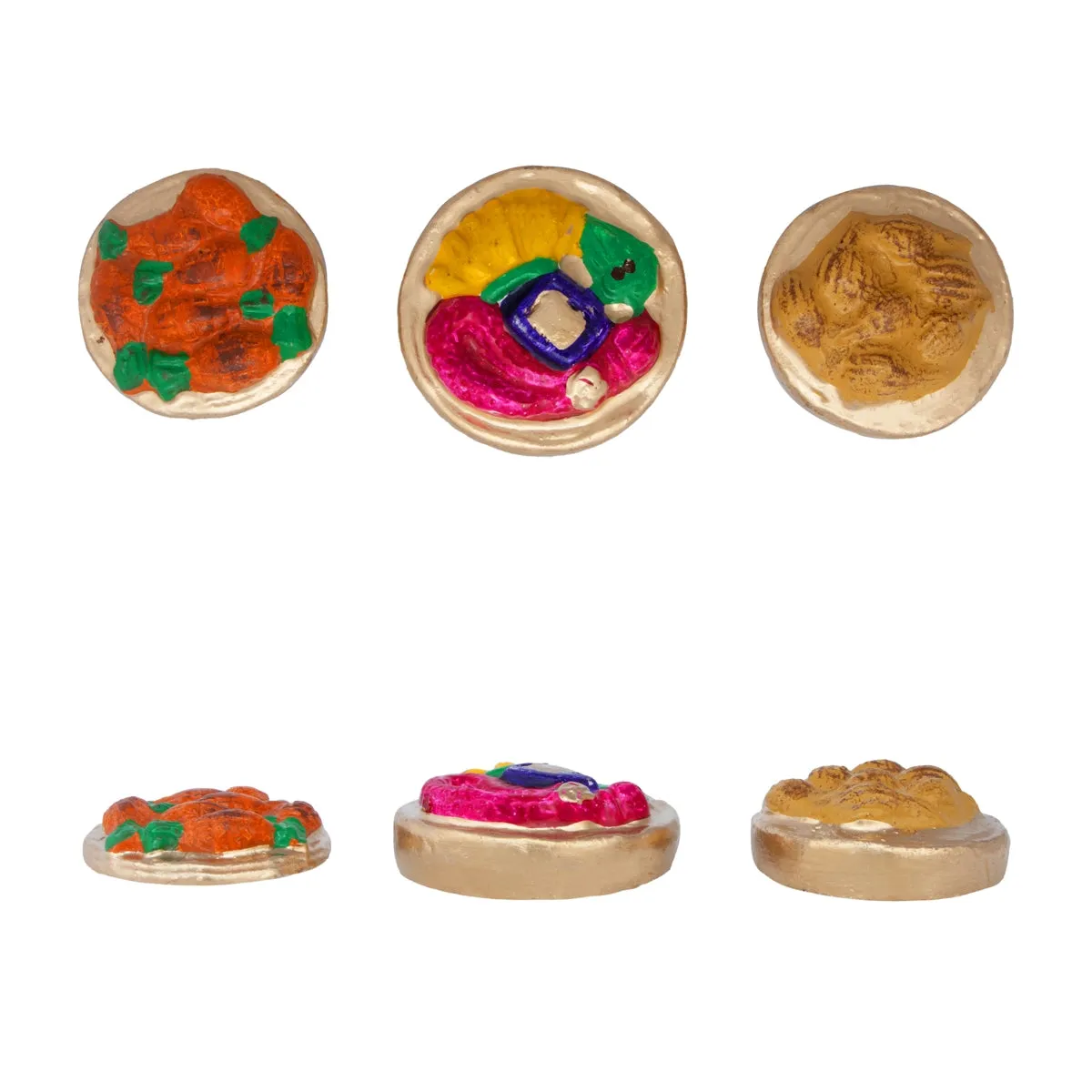 Ear Piercing Clay Golu Bommai Set - 7.2 x 3 Inches | Giri Golu Doll/ Navaratri Golu Bomma/Gombe/Bommai
