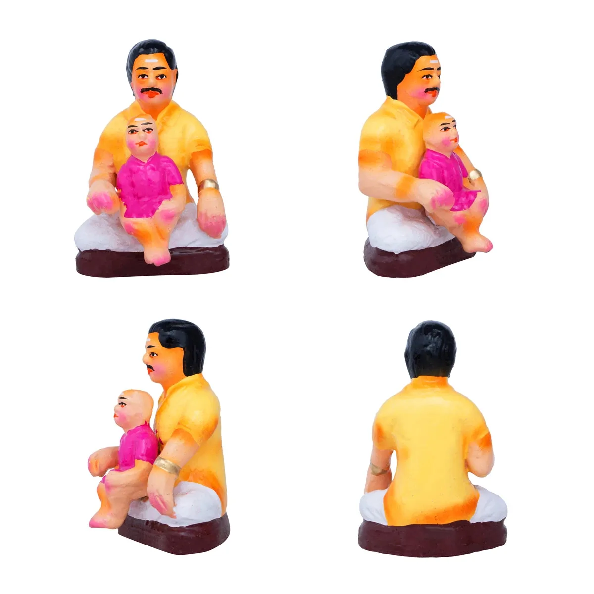 Ear Piercing Clay Golu Bommai Set - 7.2 x 3 Inches | Giri Golu Doll/ Navaratri Golu Bomma/Gombe/Bommai