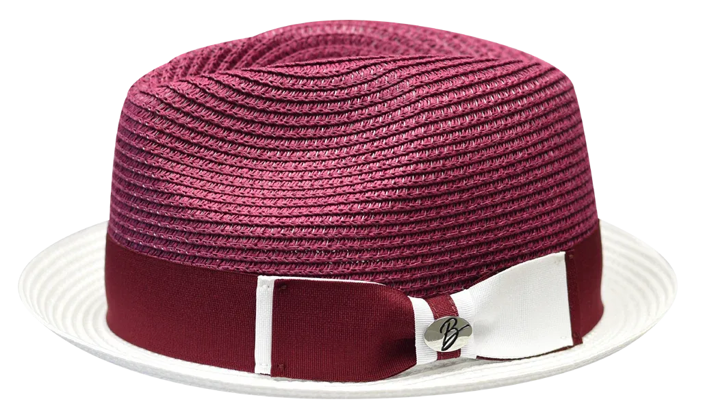 Enzo Narrow Brim 2-Tone Hat by Bruno Capelo