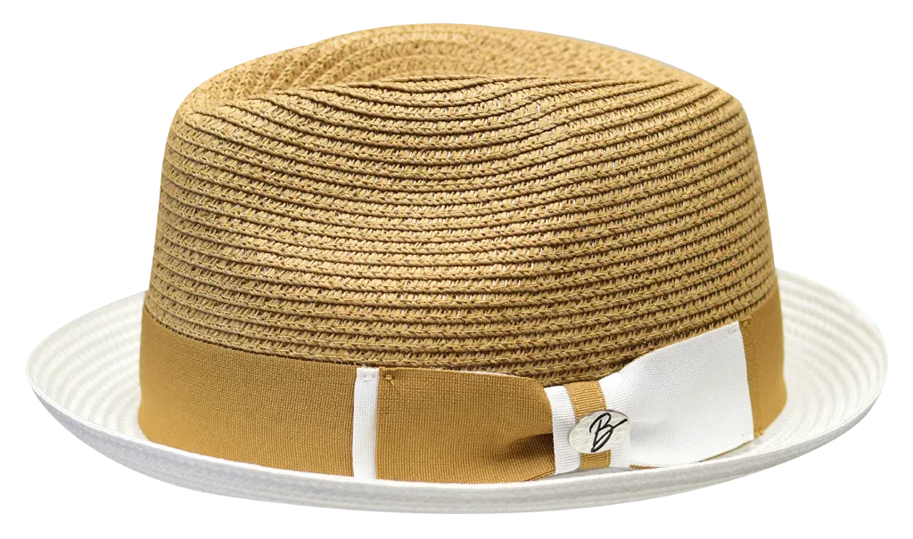 Enzo Narrow Brim 2-Tone Hat by Bruno Capelo