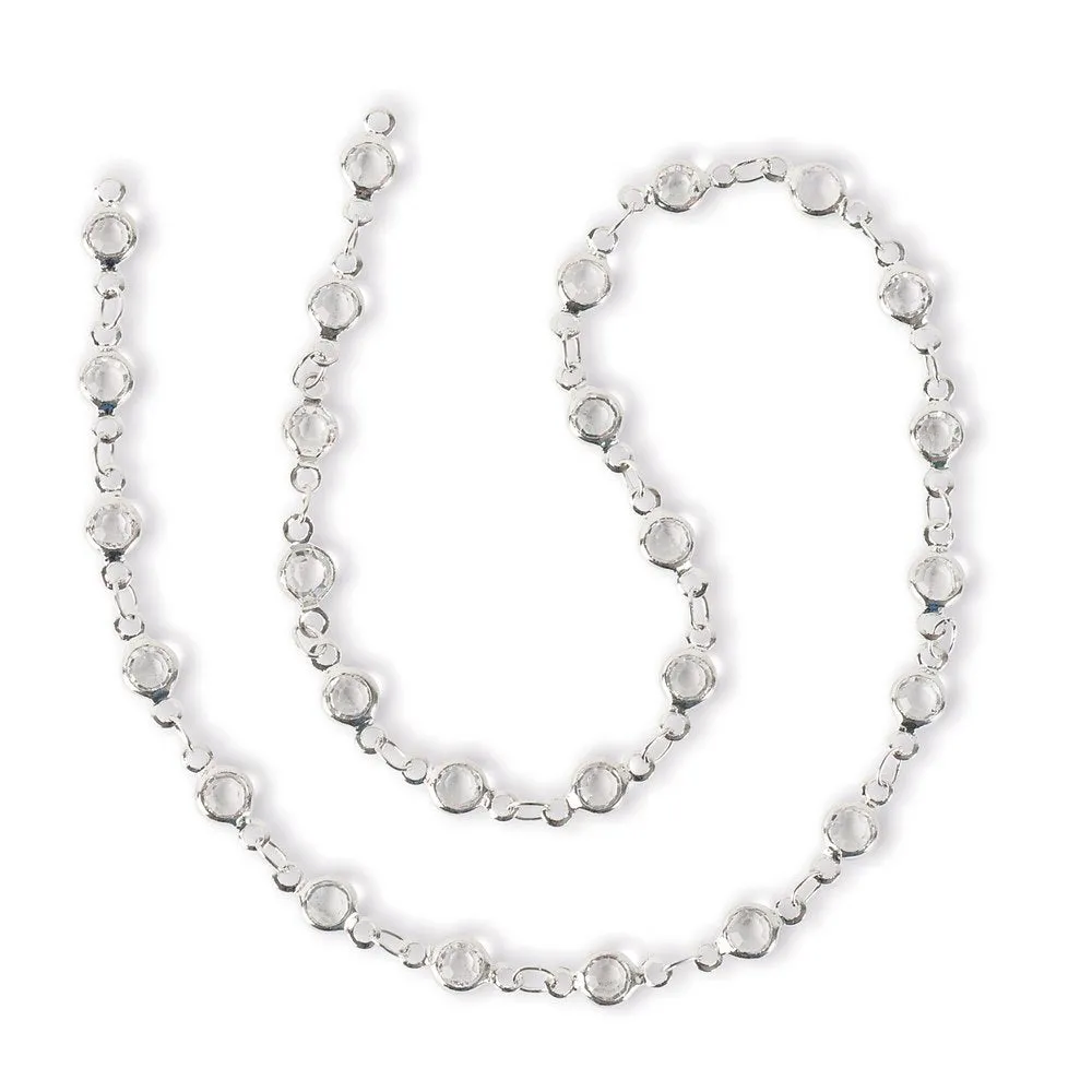 Estrellaª Linked Crystals Chain - Small, Crystal/Silver