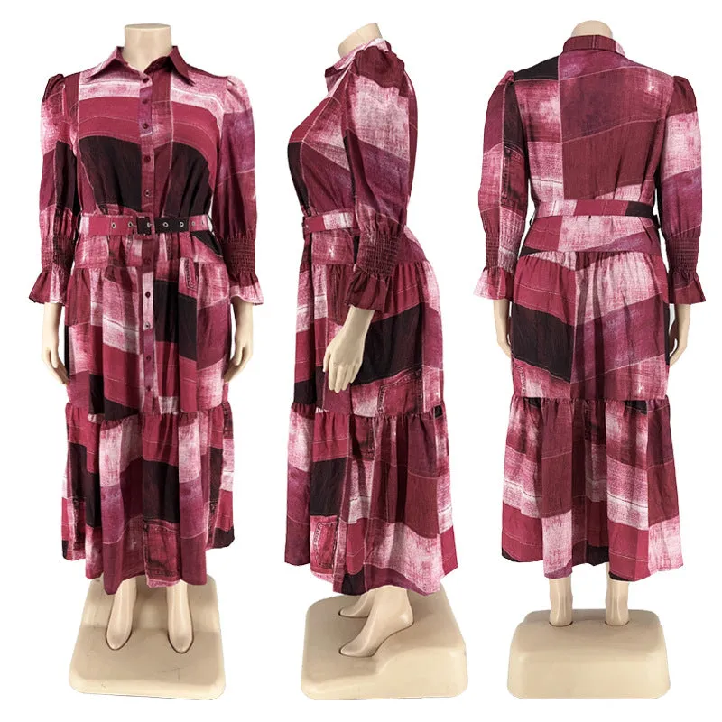 Fashion shirt long dress AY3105