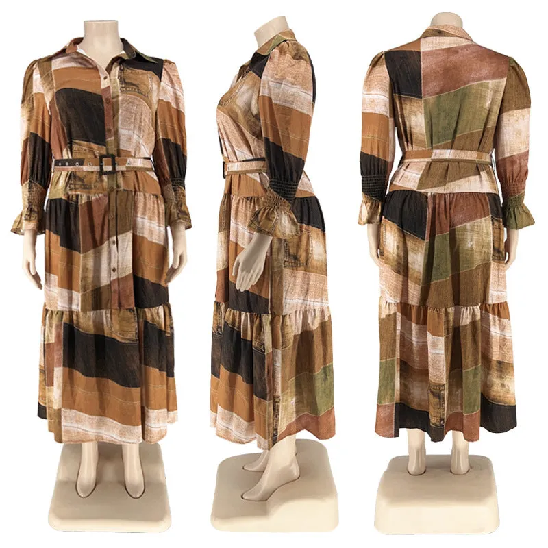 Fashion shirt long dress AY3105