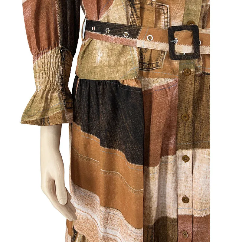 Fashion shirt long dress AY3105