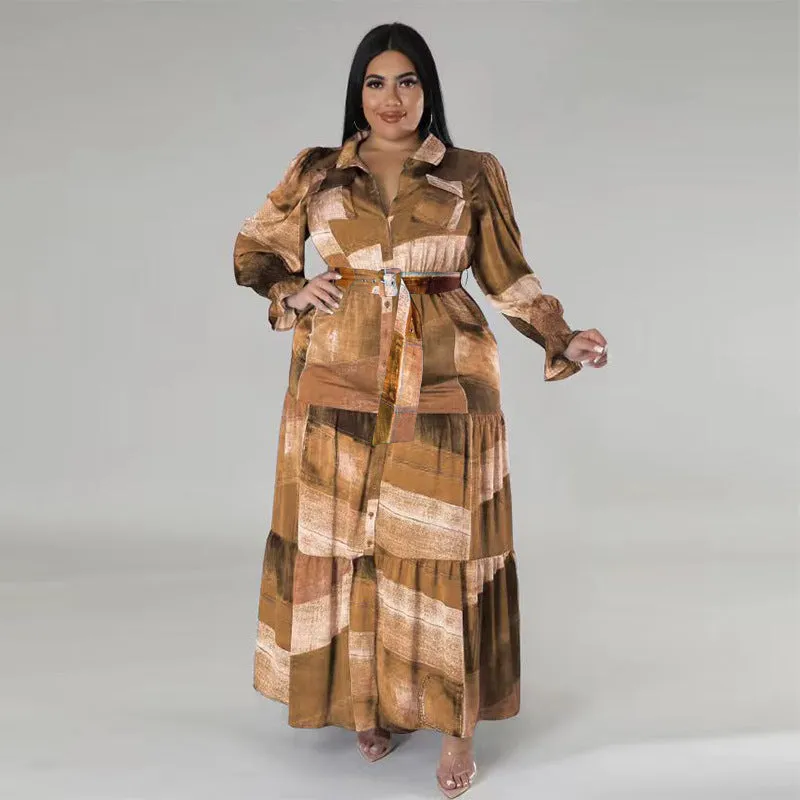 Fashion shirt long dress AY3105