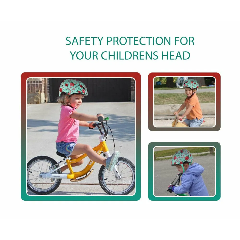 Floral Kids Bike Helmet