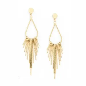 Gold Long Tassel Earrings