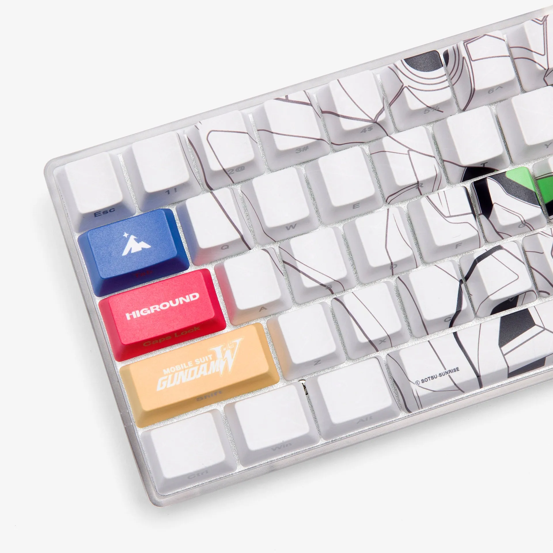 Gundam 68 Keycaps Set - Admiral (White)