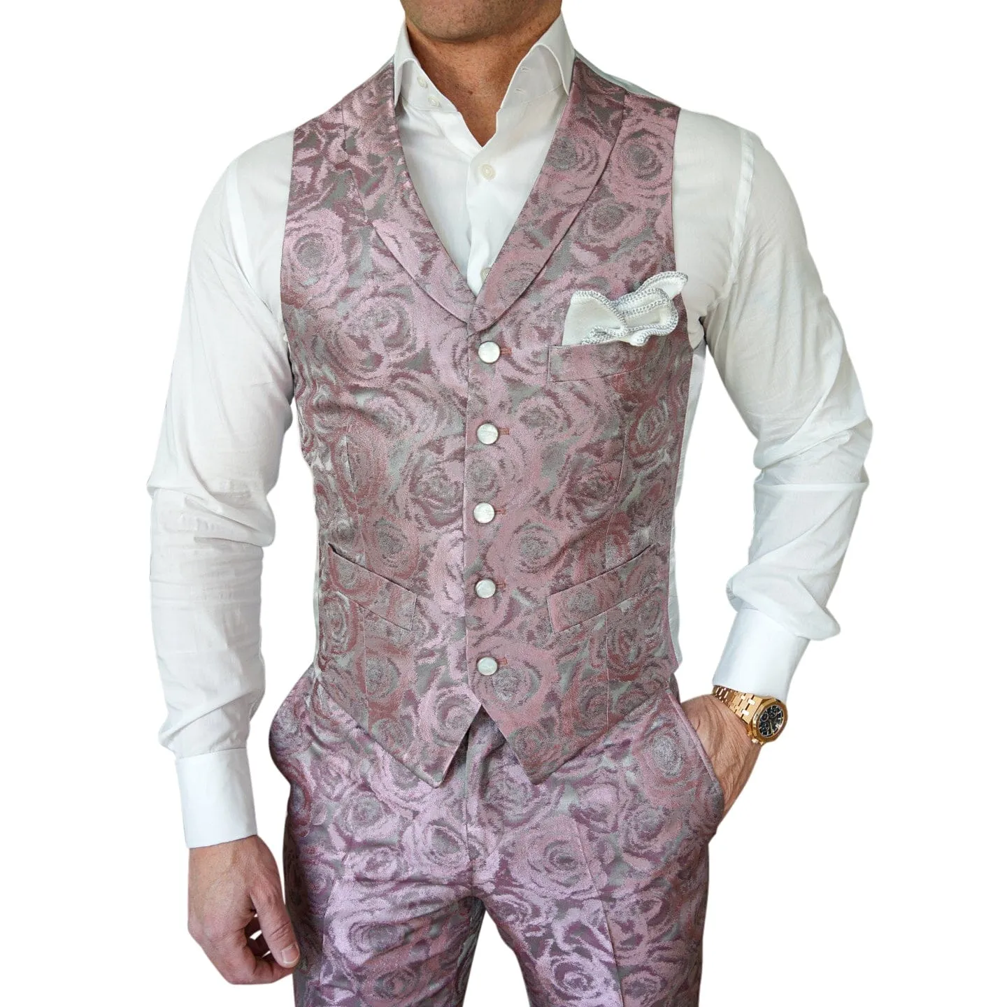 Ice Mauve Rosa Ciottoli Waistcoat @ The Vault