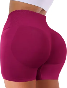 Impact Seamless Gym Workout Shorts Women Scrunch Butt Lifting Biker Yoga Shorts for Women Tummy Control 4.5"