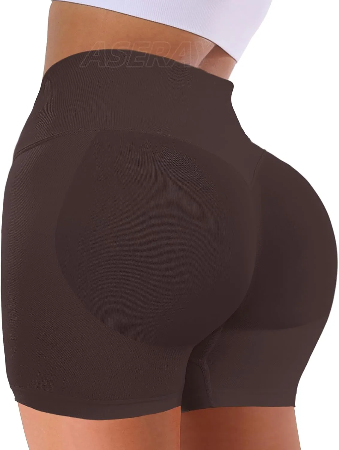 Impact Seamless Gym Workout Shorts Women Scrunch Butt Lifting Biker Yoga Shorts for Women Tummy Control 4.5"