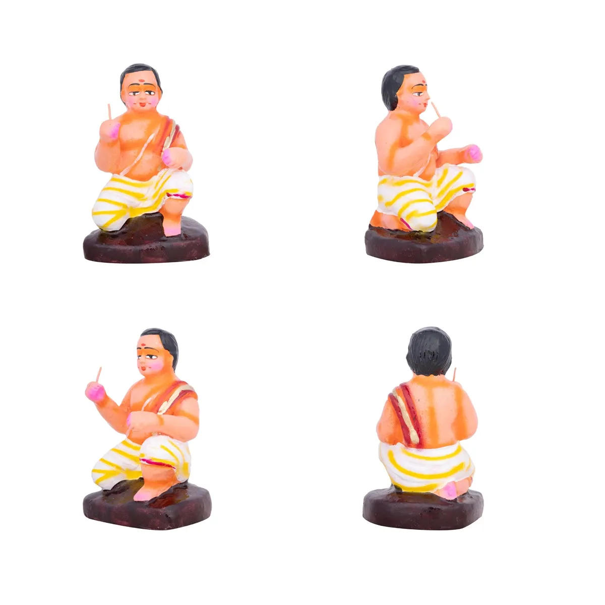 Kadhani Vizha Clay Golu Bommai Set - 7 x 3 Inches | Giri Golu Doll/ Navaratri Golu Bomma/Gombe/Bommai