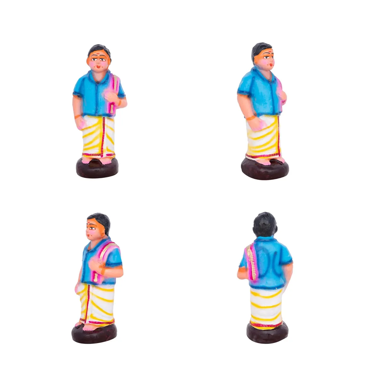 Kadhani Vizha Clay Golu Bommai Set - 7 x 3 Inches | Giri Golu Doll/ Navaratri Golu Bomma/Gombe/Bommai