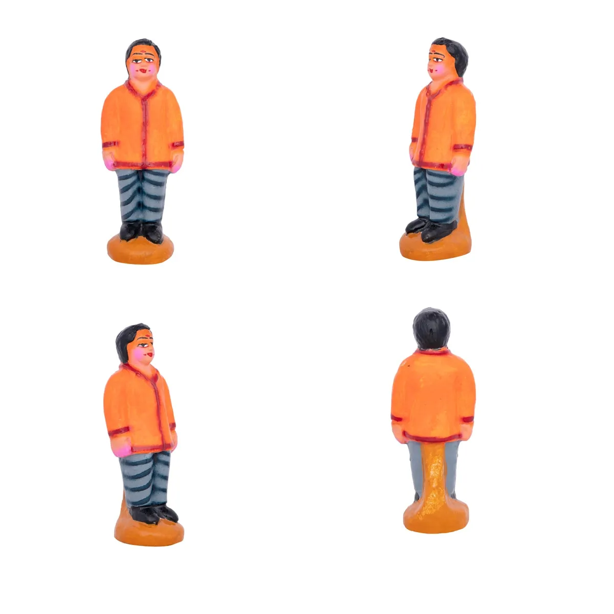 Kadhani Vizha Clay Golu Bommai Set - 7 x 3 Inches | Giri Golu Doll/ Navaratri Golu Bomma/Gombe/Bommai