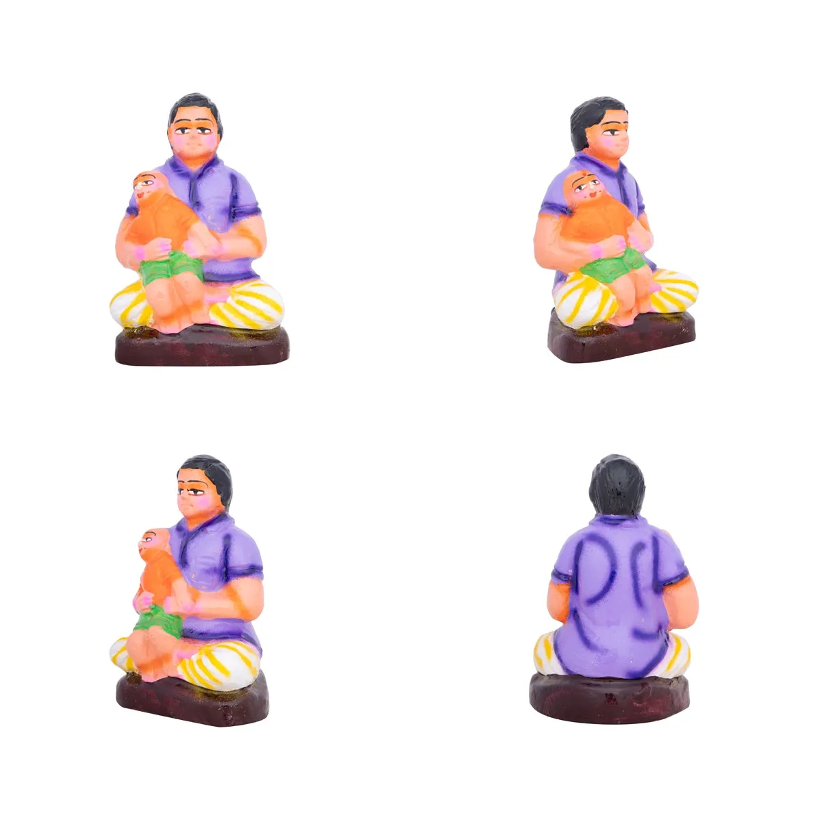 Kadhani Vizha Clay Golu Bommai Set - 7 x 3 Inches | Giri Golu Doll/ Navaratri Golu Bomma/Gombe/Bommai