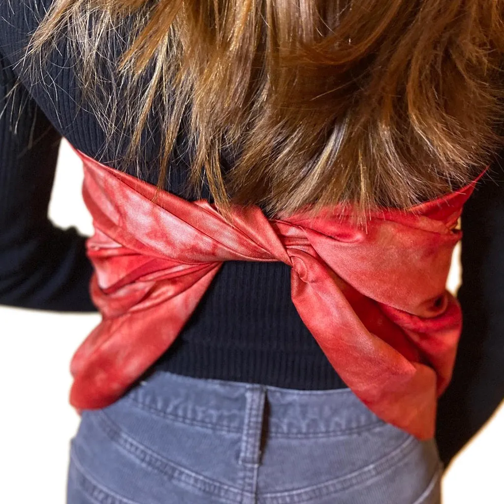 Lal Gulab Silk Scarf