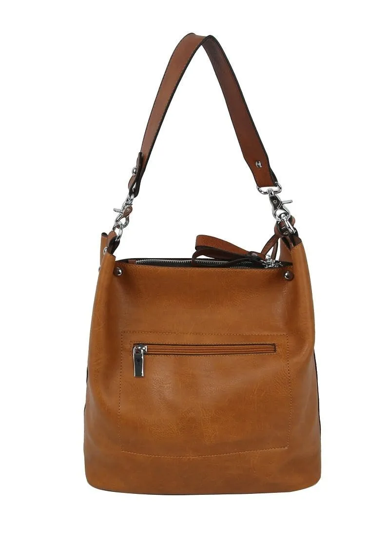 LD1431-1W 2-in-1 Double Tassel Soft Shoulder Bag w/ Wallet
