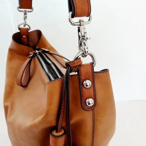 LD1431-1W 2-in-1 Double Tassel Soft Shoulder Bag w/ Wallet