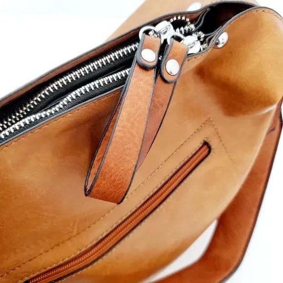 LD1431-1W 2-in-1 Double Tassel Soft Shoulder Bag w/ Wallet