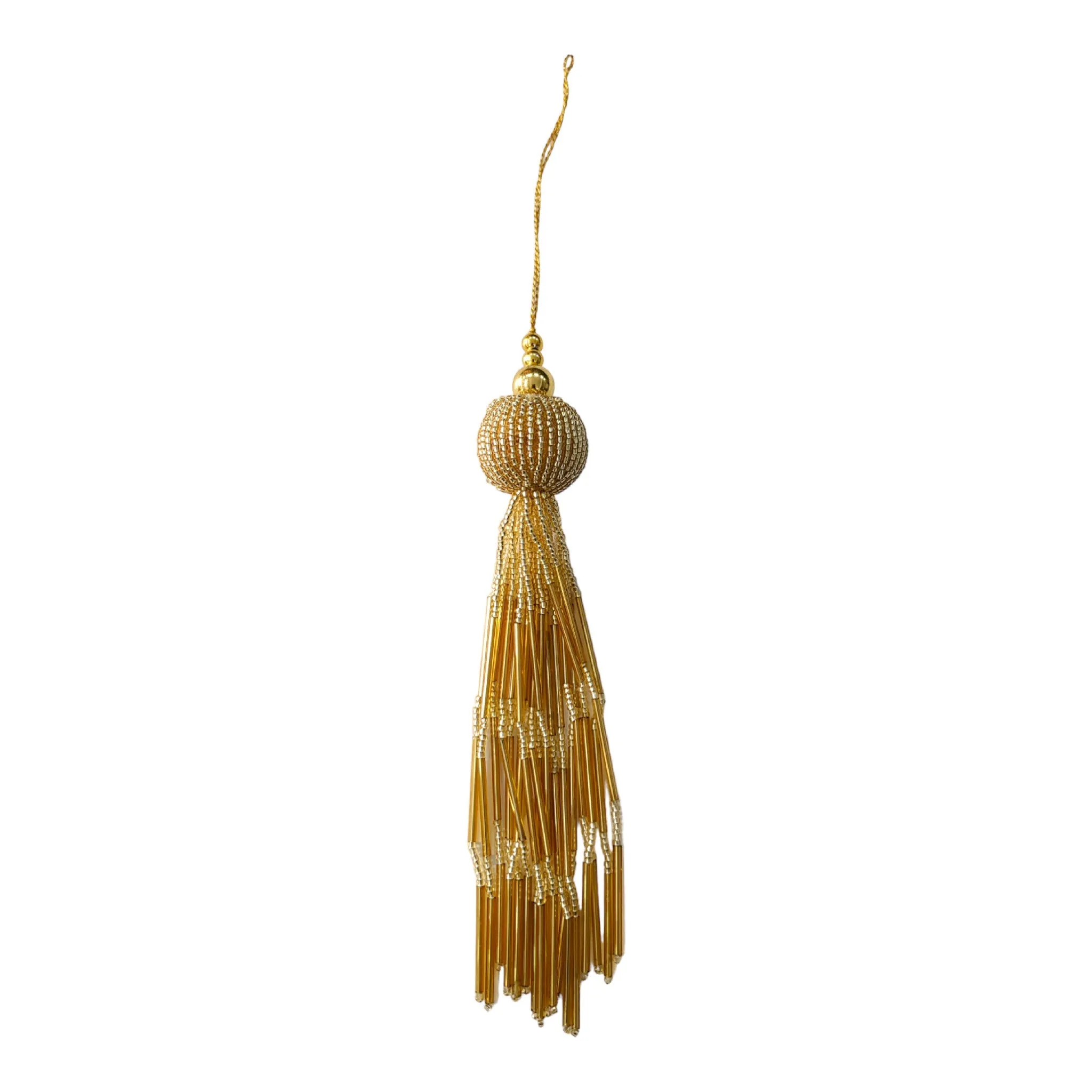 Long Tube Light Fringe with Beaded Ball Tassels for Jewellery Craft or Decoration - 11911