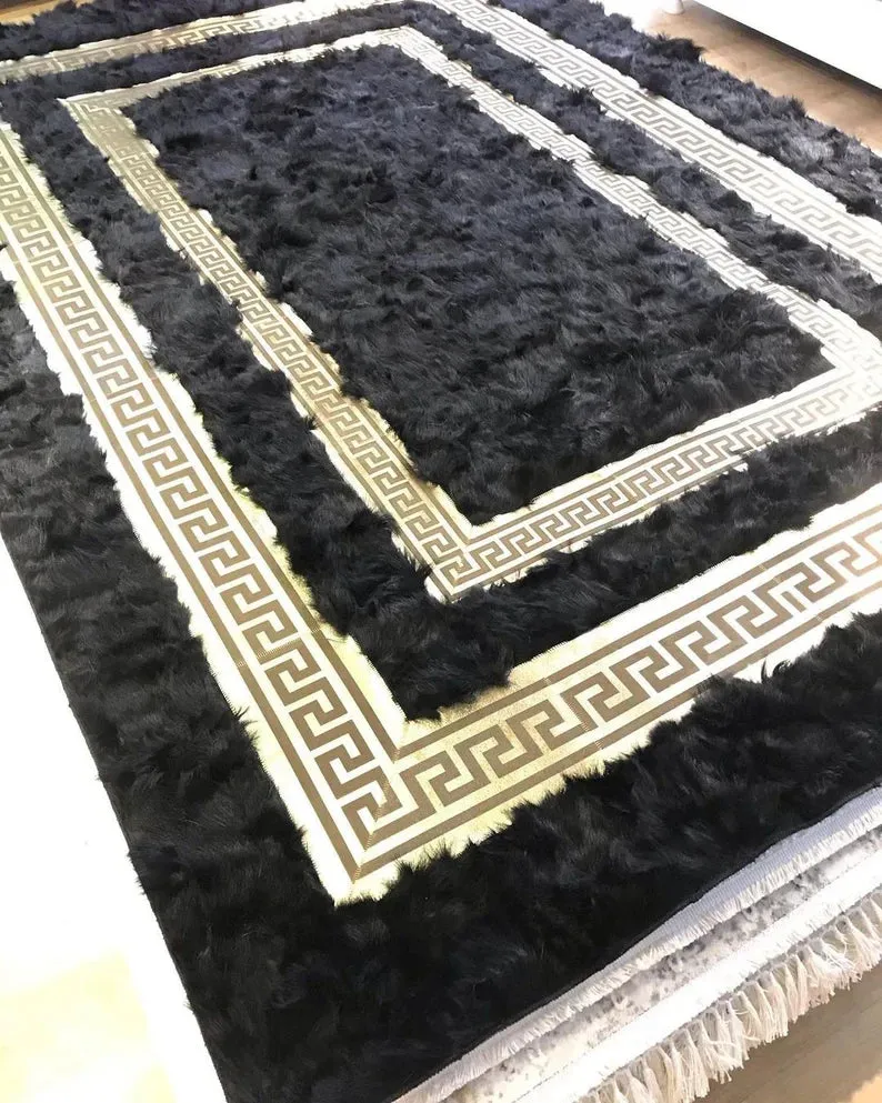 luxury Large Sheepskin Area Rug 6X8, Throw Wool Rug