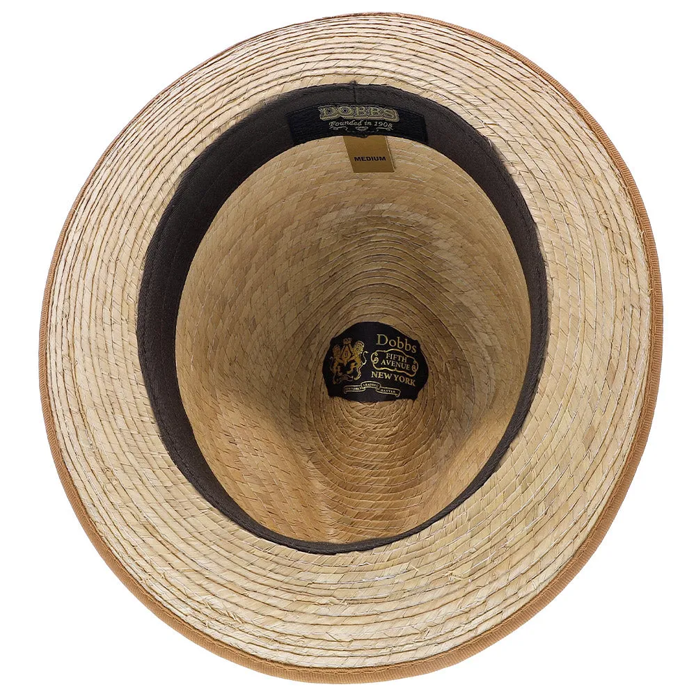Mateo Palm Straw Fedora by Dobbs