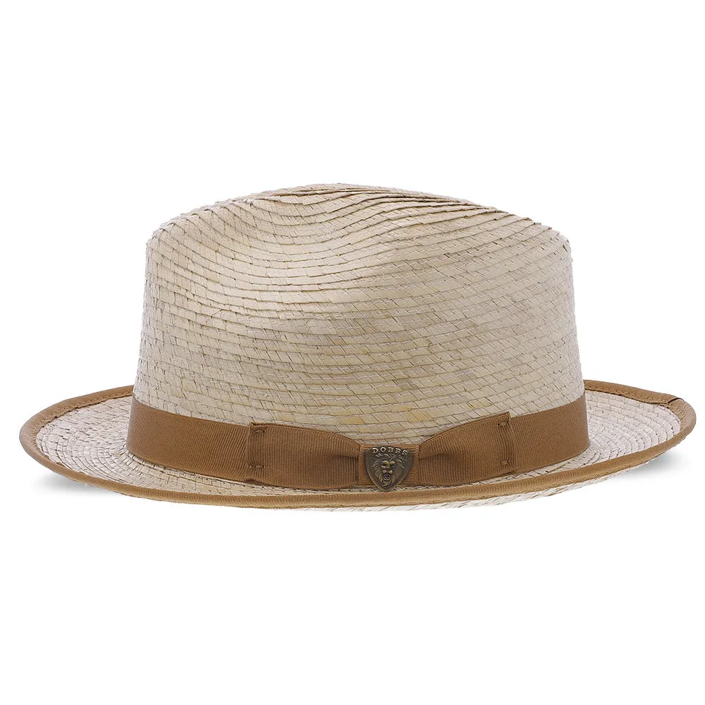 Mateo Palm Straw Fedora by Dobbs