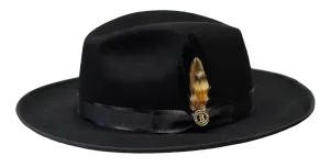 Melrose Wide Brim Wool Felt Fedora by Bruno Capelo