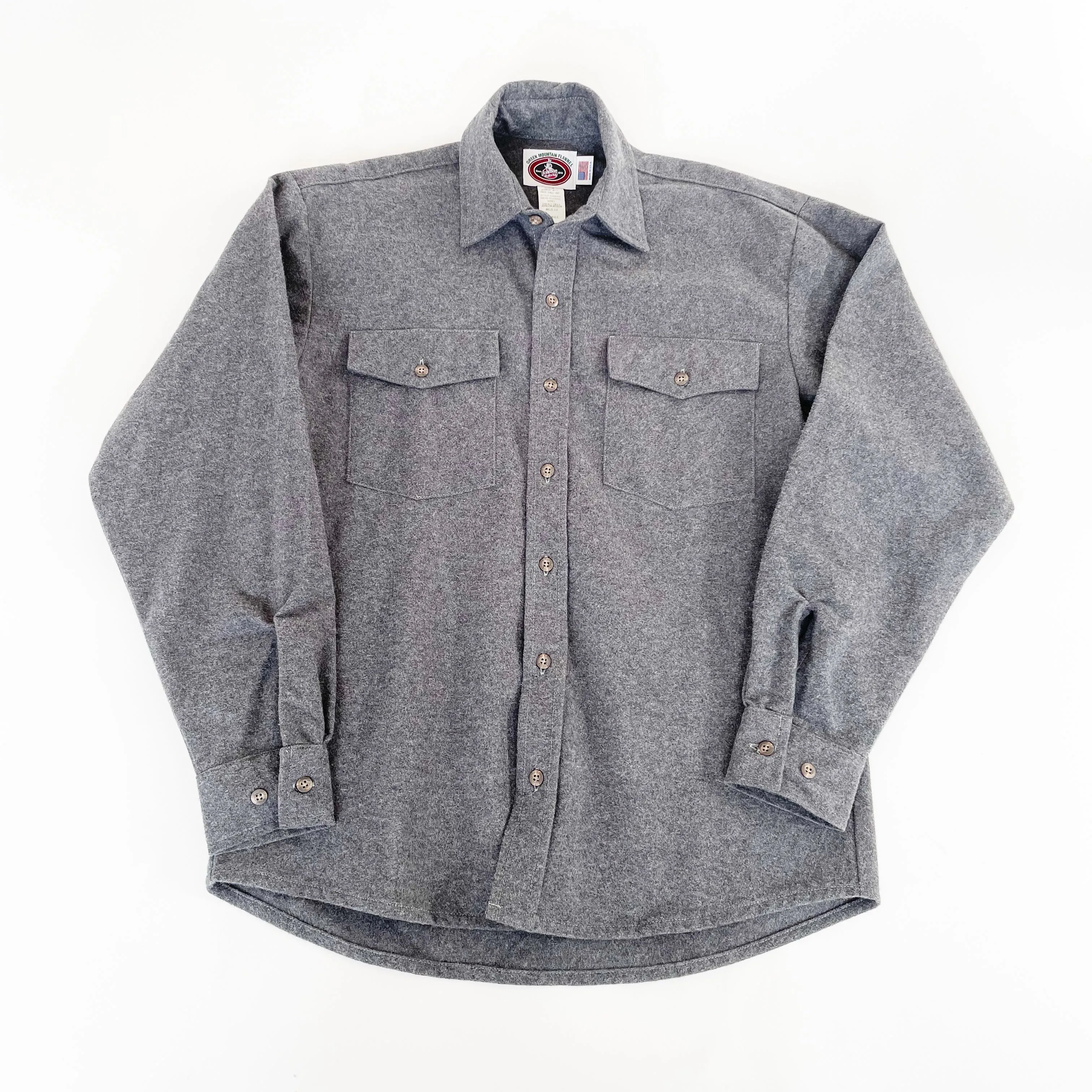 Mens Flannel Button Shirt - Gunsmoke