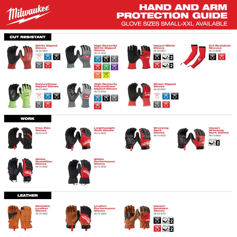 Milwaukee 48-73-8553 Impact Wrecking Work Glove - XL