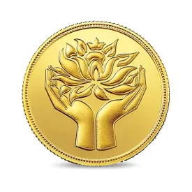 MMTC 4 GM lotus design pure gold coin 999 with certificate