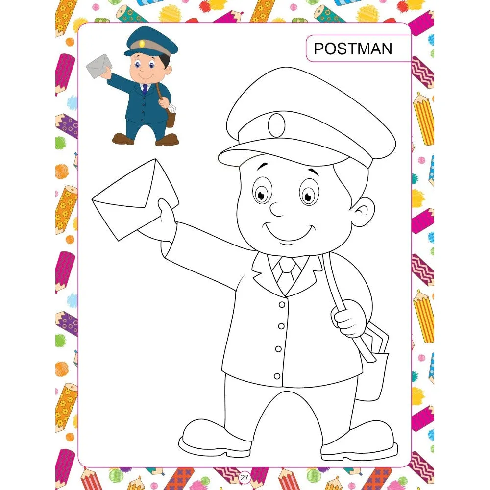 My Activity- Happy Workers Colouring Book