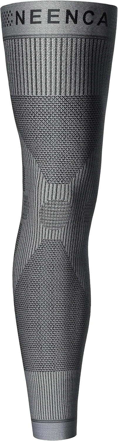 NEENCA Compression Leg Sleeve - Long Knee Sleeve, Ultra-thin Leg Sleeve with Graphene Ions Infused Fabric for Knee Pain Relief, Swelling, Arthritis, Poor Circulation, Runner, Sports - FSA/HSA Approved