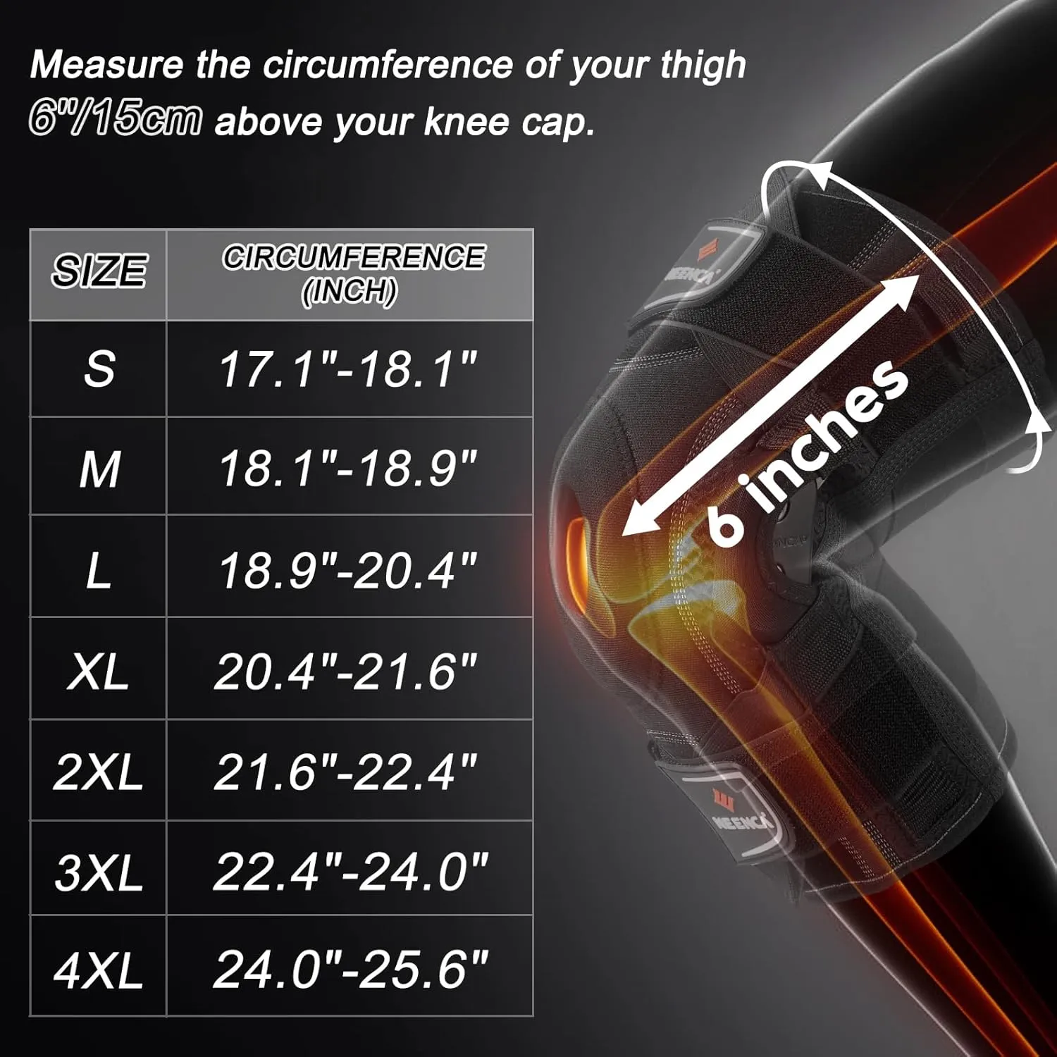 NEENCA Professional Knee Brace for Knee Pain, Hinged Knee Support with Patented X-Strap Fixing System, Strong Stability for Pain Relief, Arthritis, Meniscus Tear, ACL, PCL, MCL, Runner, Sport, Workout