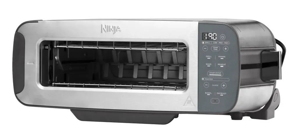 Ninja ST202UK 3-in-1 2 Slice Toaster - Grill and Panini Press - Stainless Steel