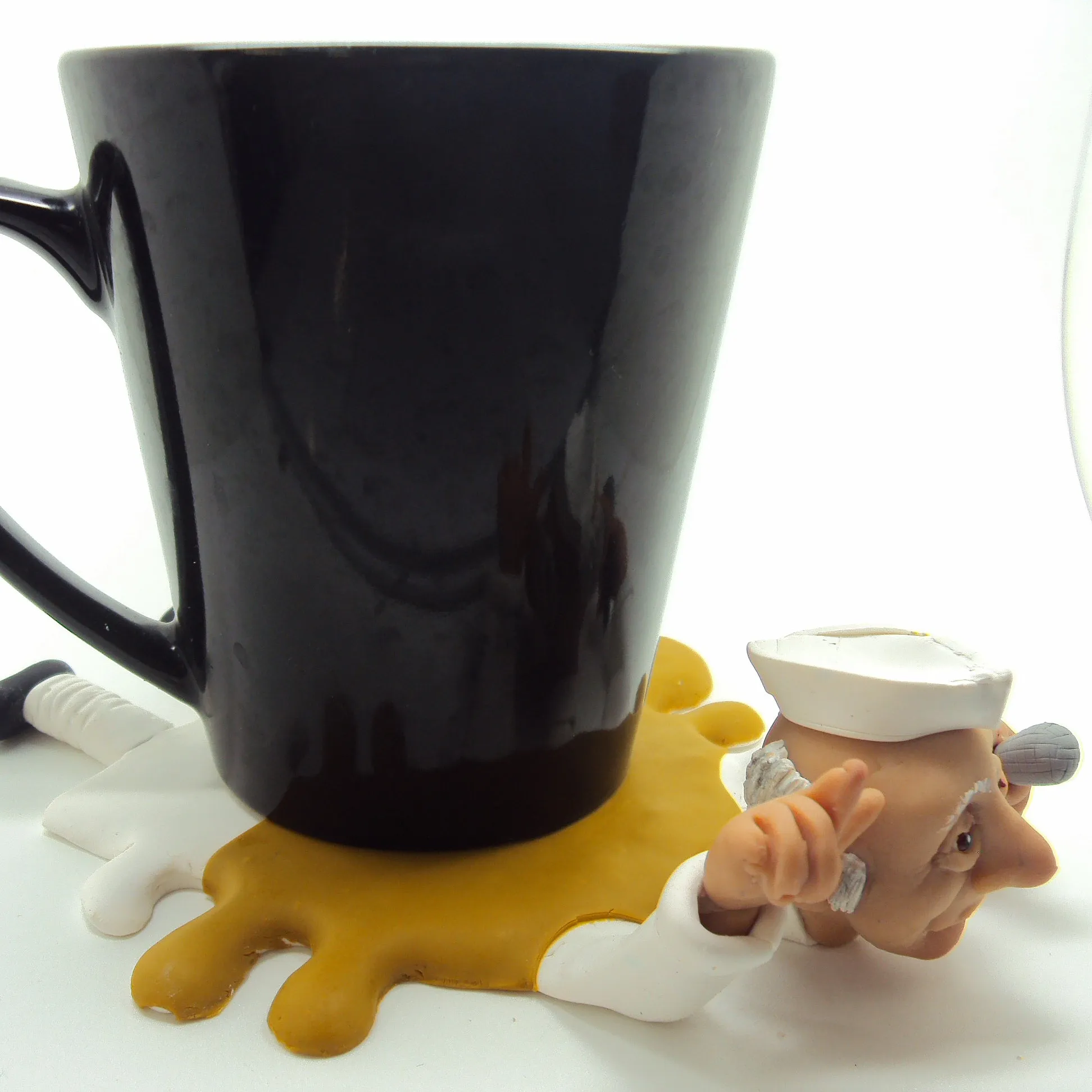 Noisy Indian Politician Splattered Clay Coaster
