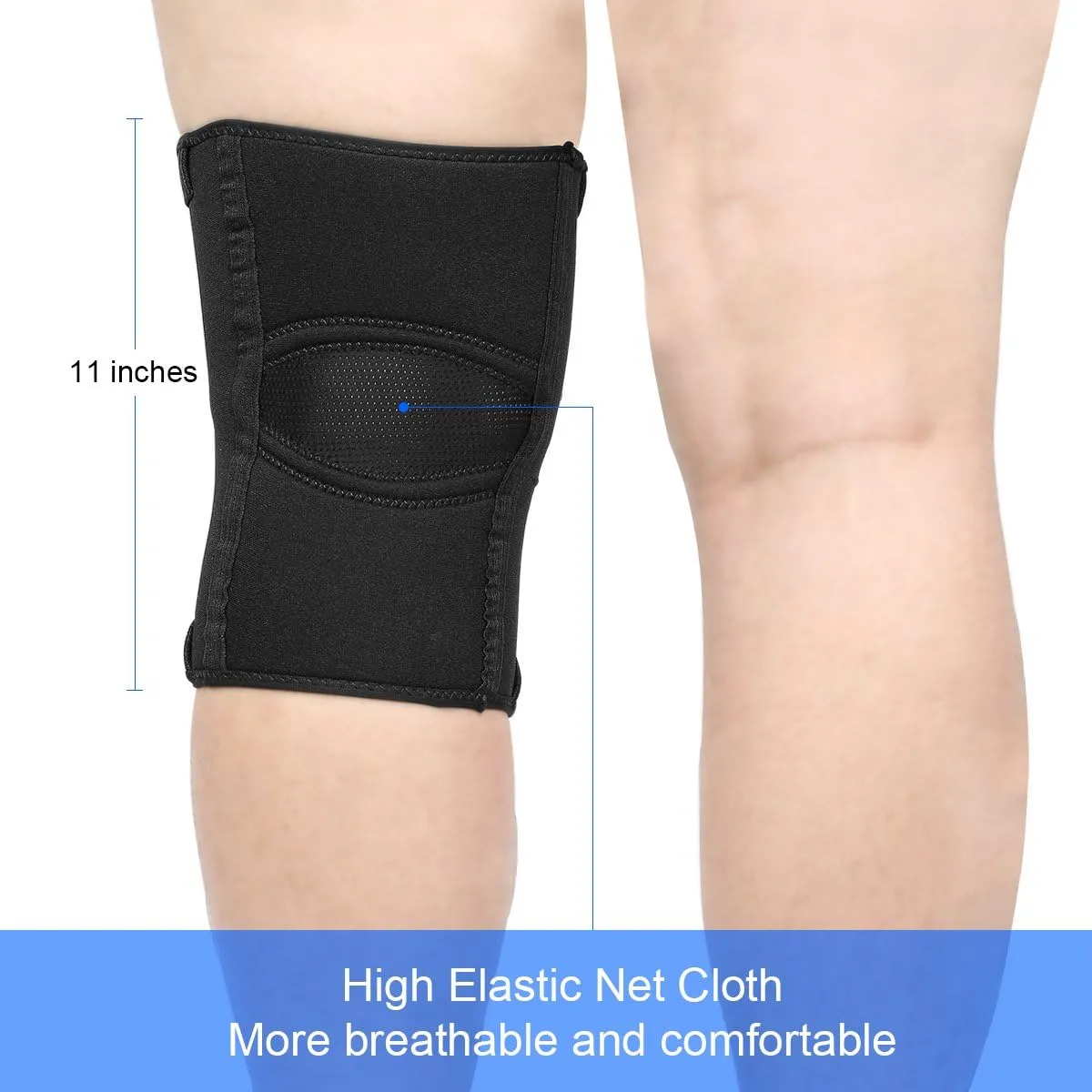 Nvorliy Plus Size Knee Compression Sleeve, Knee Brace for Large Legs Medical Support for Knee Pain Relief, Arthritis, Sports Exercise, Injury & Post-Surgery Recovery, Fit Men and Women (2XL)