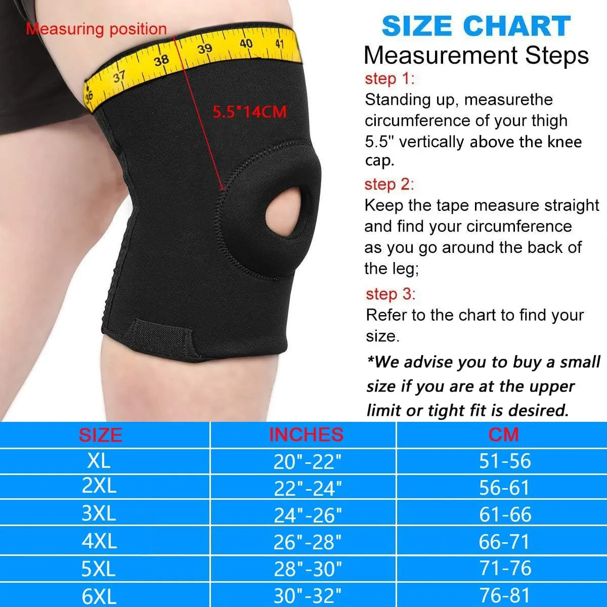 Nvorliy Plus Size Knee Compression Sleeve, Knee Brace for Large Legs Medical Support for Knee Pain Relief, Arthritis, Sports Exercise, Injury & Post-Surgery Recovery, Fit Men and Women (2XL)