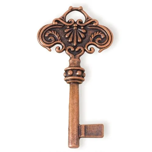 Pendant - Giant Key, Imitation Copper