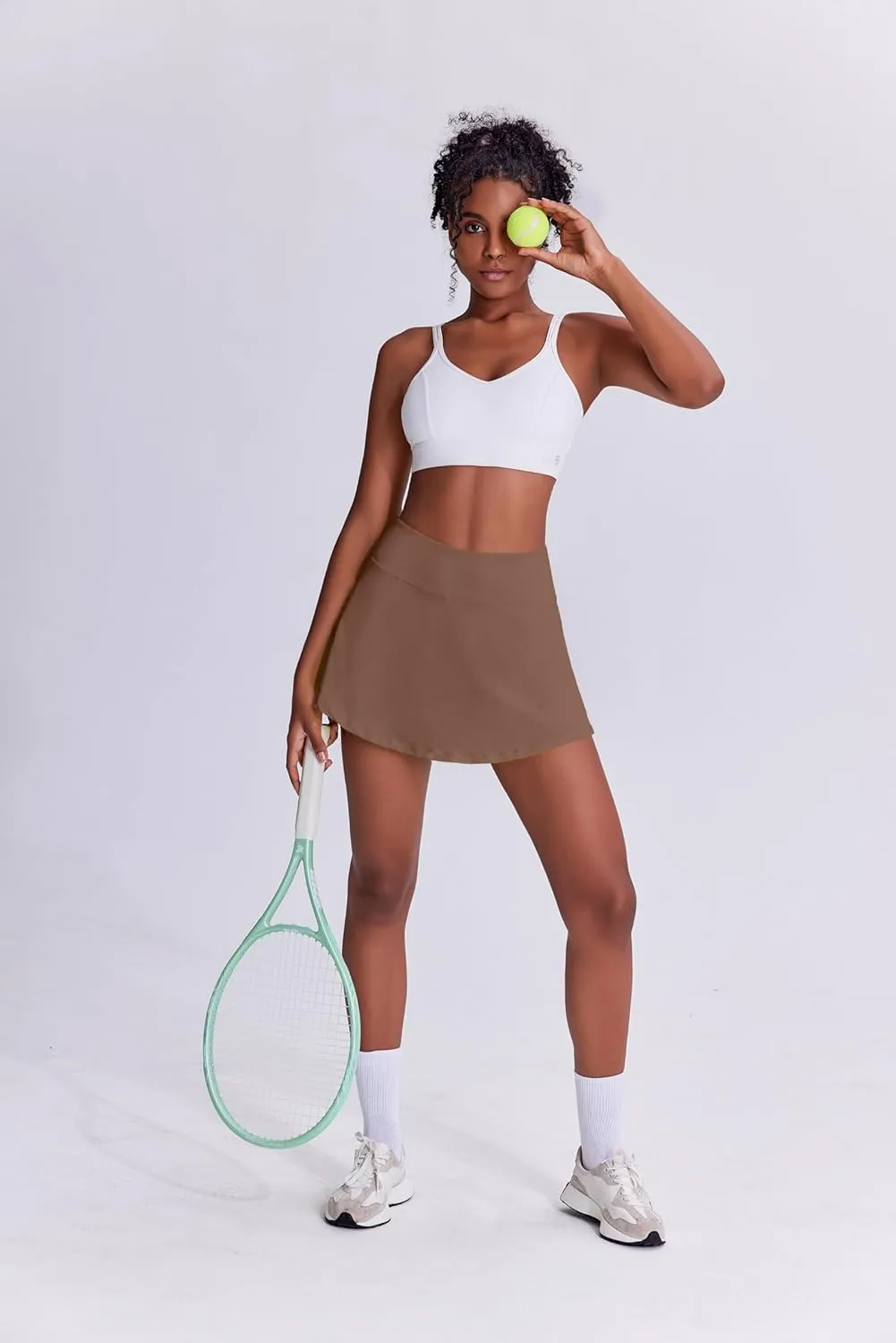 PINSPARK Tennis Skirts for Women Pleated Athletic Skort Lightweight Golf Skirts with Shorts Pocket Workout Pickleball