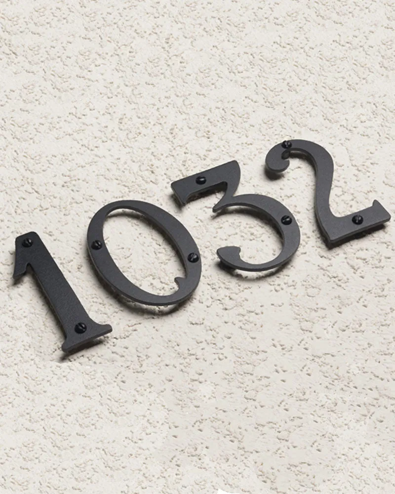 Prairie Solid Brass House Numbers - 5"