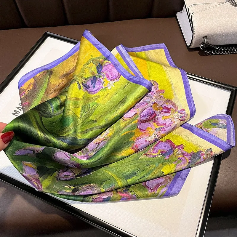 Pre Order:  Tulips Artwork Silk Scarf