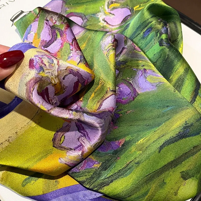 Pre Order:  Tulips Artwork Silk Scarf