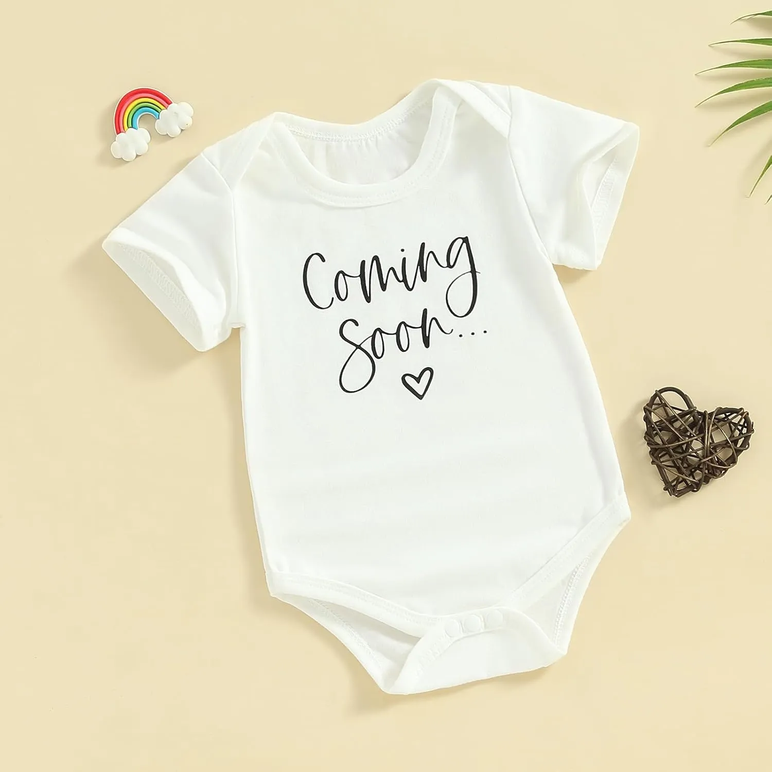 Pregnncy Announcement Baby Bodysuit Reveal Idea&Surprise Gift for Husband, Grandma, Grandpa or Family