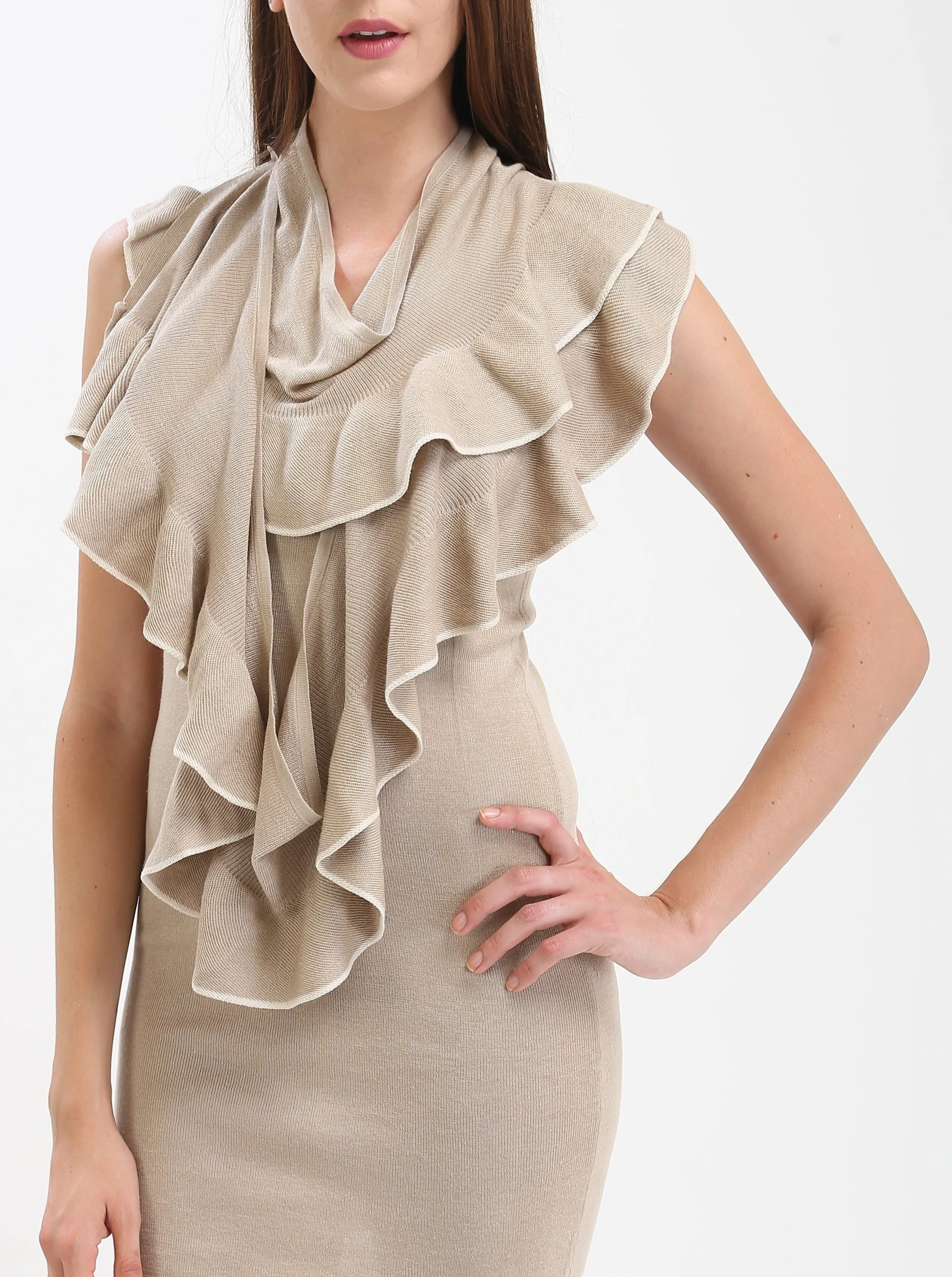 Ruffled Circle Scarf