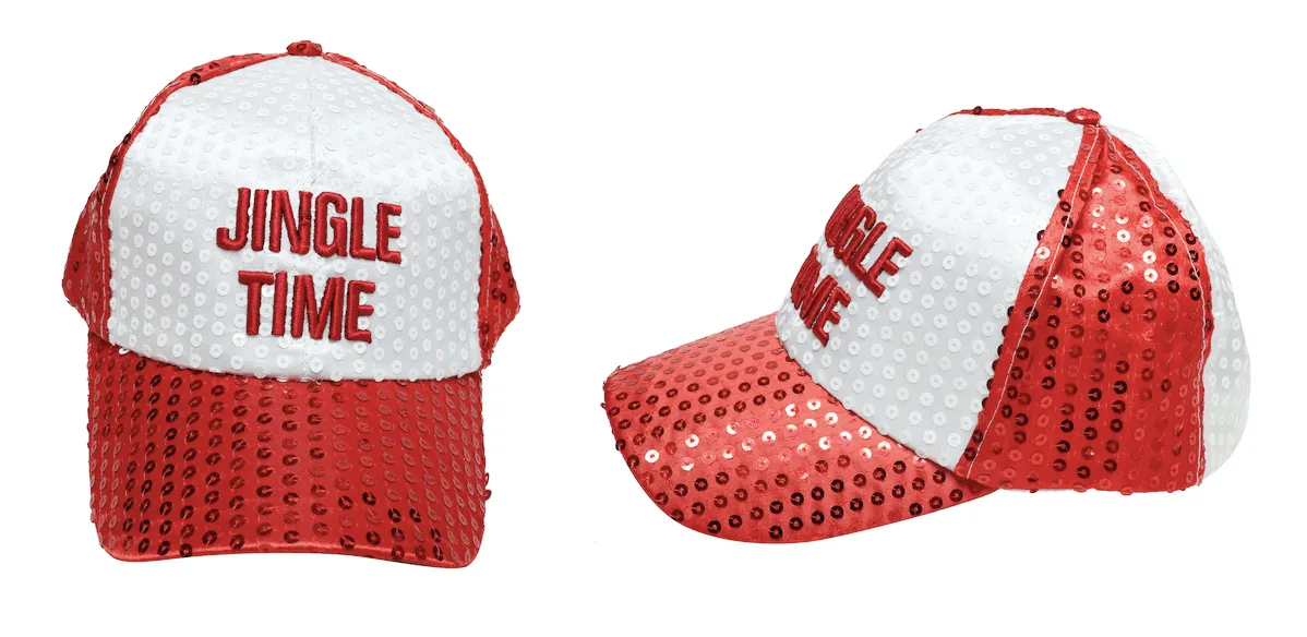 Sequin Embroidered Baseball Cap Asst
